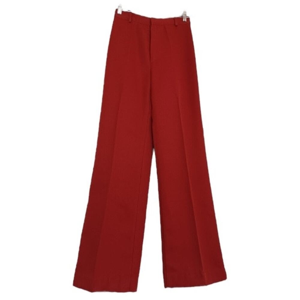 American Vintage Wide Leg Pants in Deep Red